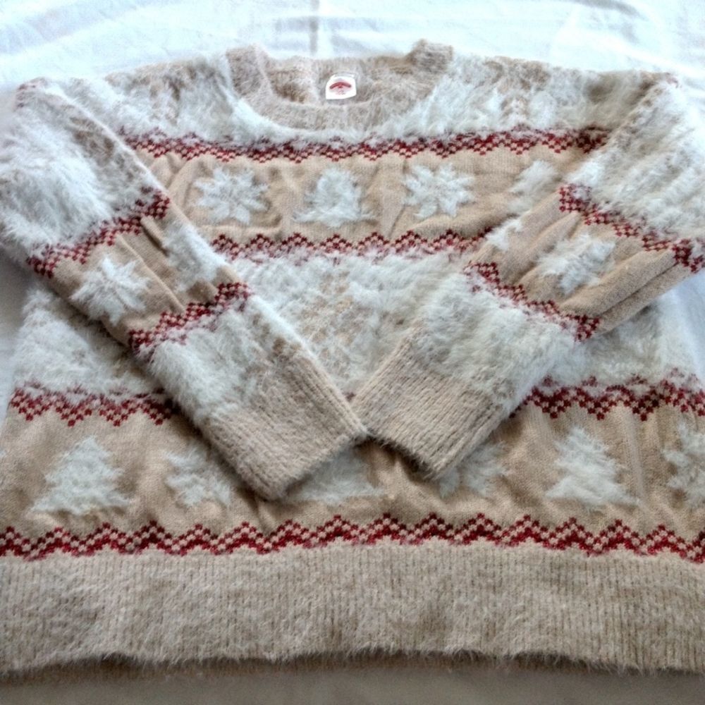 Holiday time pullover crewneck sweater size L (12/14)